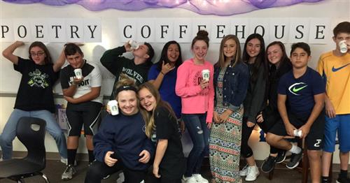 Utley Middle School Students Participate in Poetry Coffeehouse 
